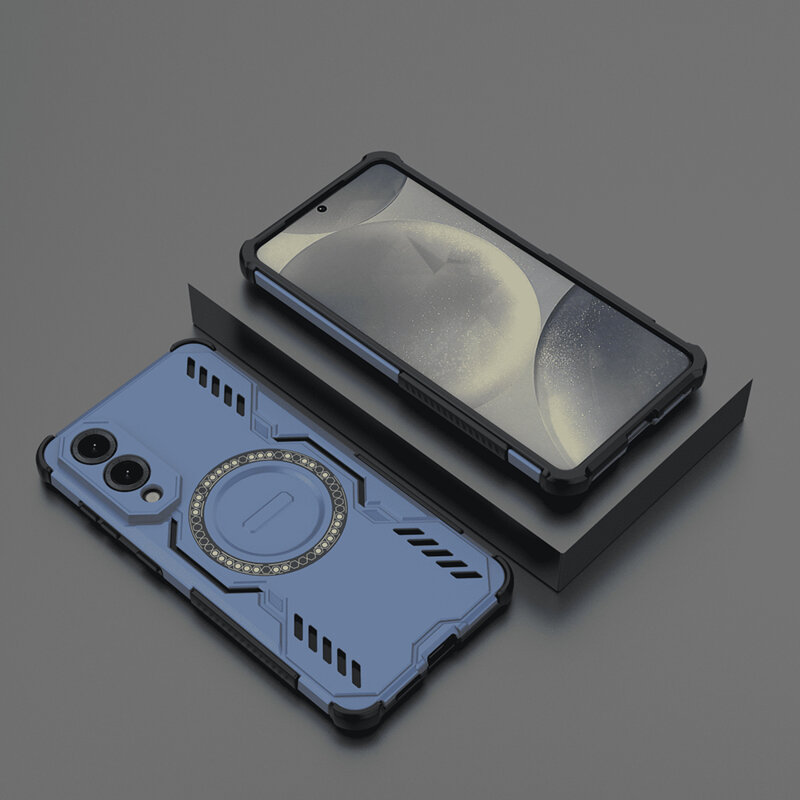 Husa Samsung Galaxy S25 Edge Techsuit ArmorMag Case, albastru
