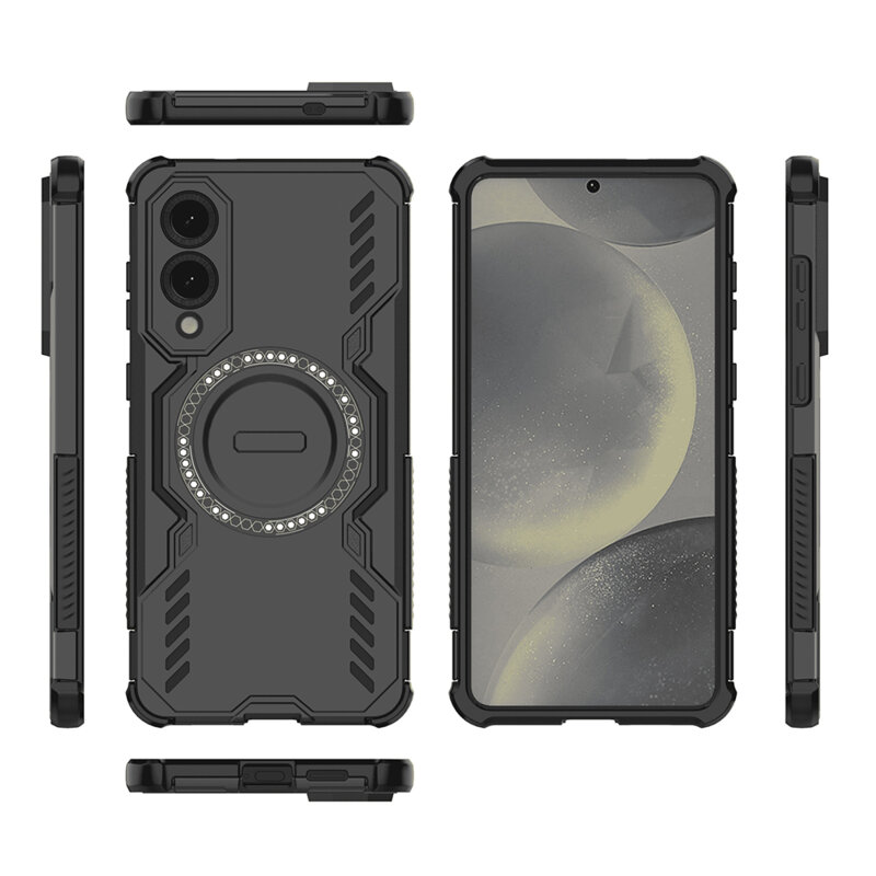 Husa Samsung Galaxy S25 Edge Techsuit ArmorMag Case, negru