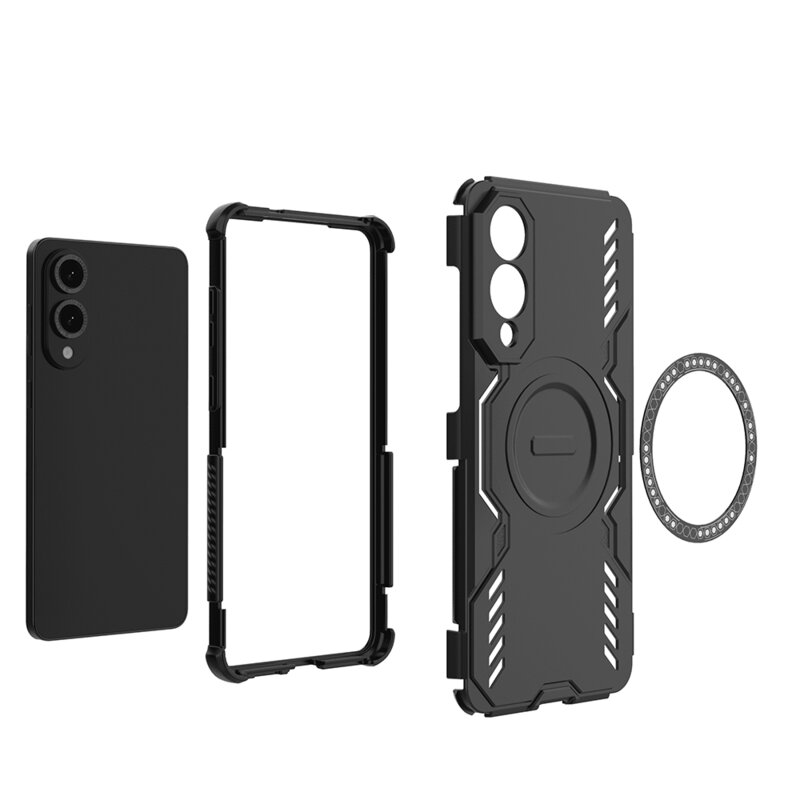 Husa Samsung Galaxy S25 Edge Techsuit ArmorMag Case, negru