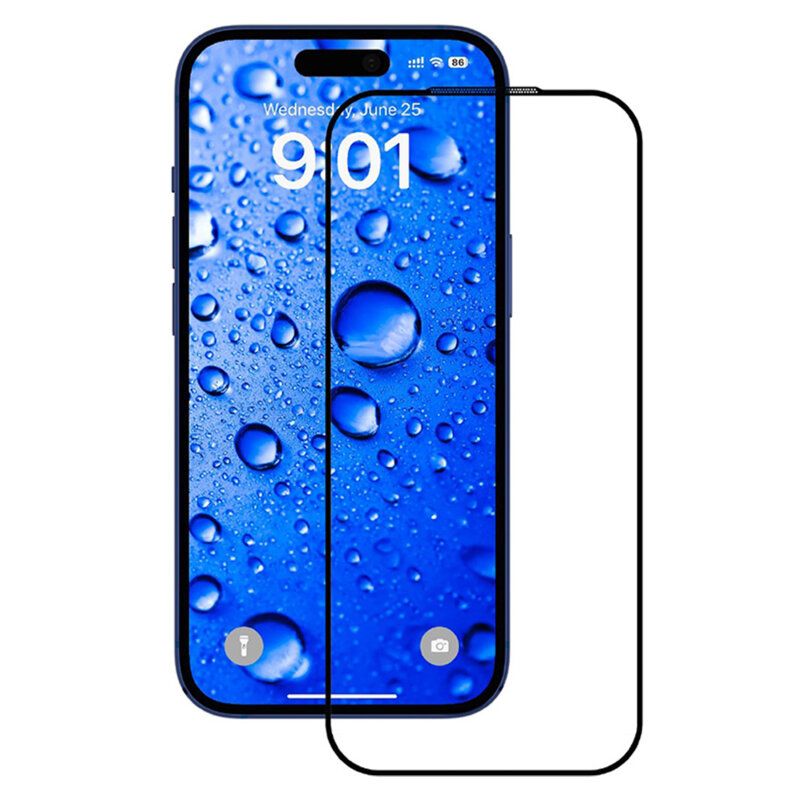 Folie sticla iPhone 17 Pro Max ANANK 2.5D Full Glass Screen Protector, negru