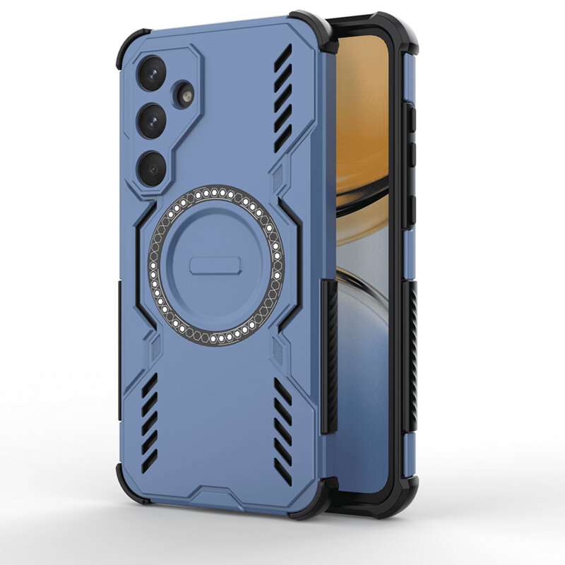 Husa Samsung Galaxy A55 5G Techsuit ArmorMag Case, albastru