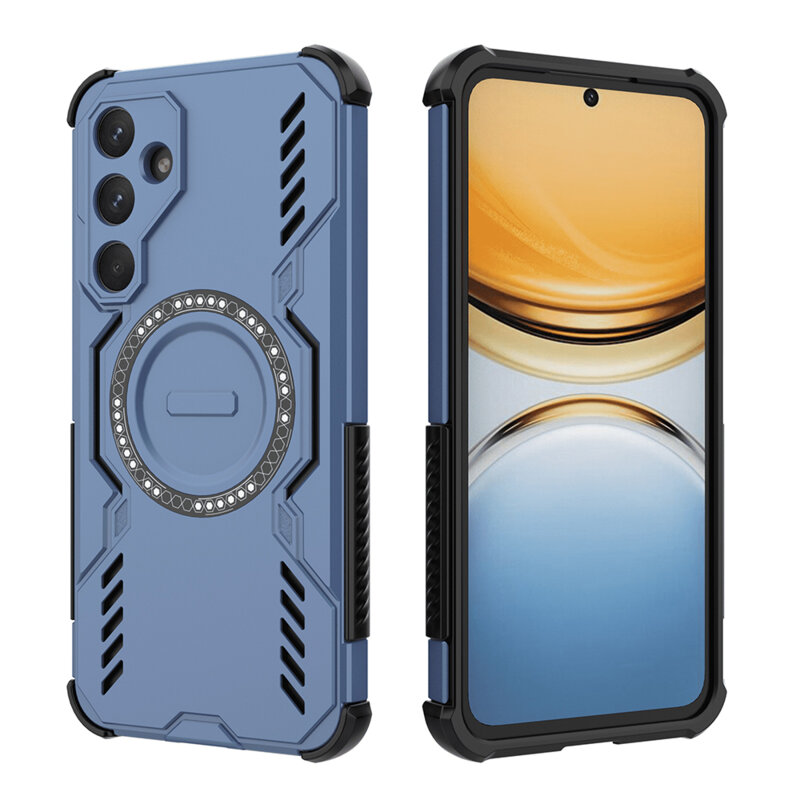 Husa Samsung Galaxy A55 5G Techsuit ArmorMag Case, albastru