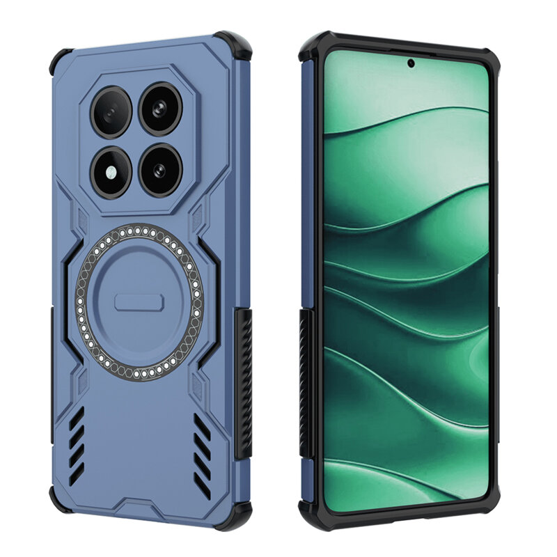 Husa Xiaomi Redmi Note 14 Pro 4G Techsuit ArmorMag Case, albastru