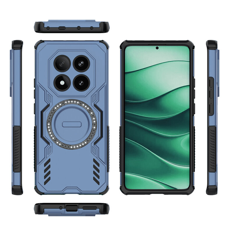 Husa Xiaomi Redmi Note 14 Pro 4G Techsuit ArmorMag Case, albastru