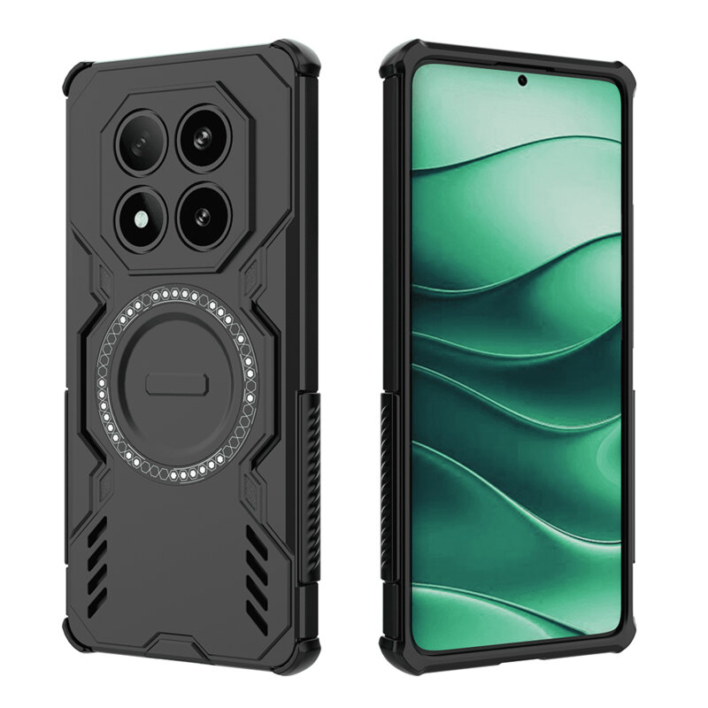 Husa Xiaomi Redmi Note 14 Pro 4G Techsuit ArmorMag Case, negru