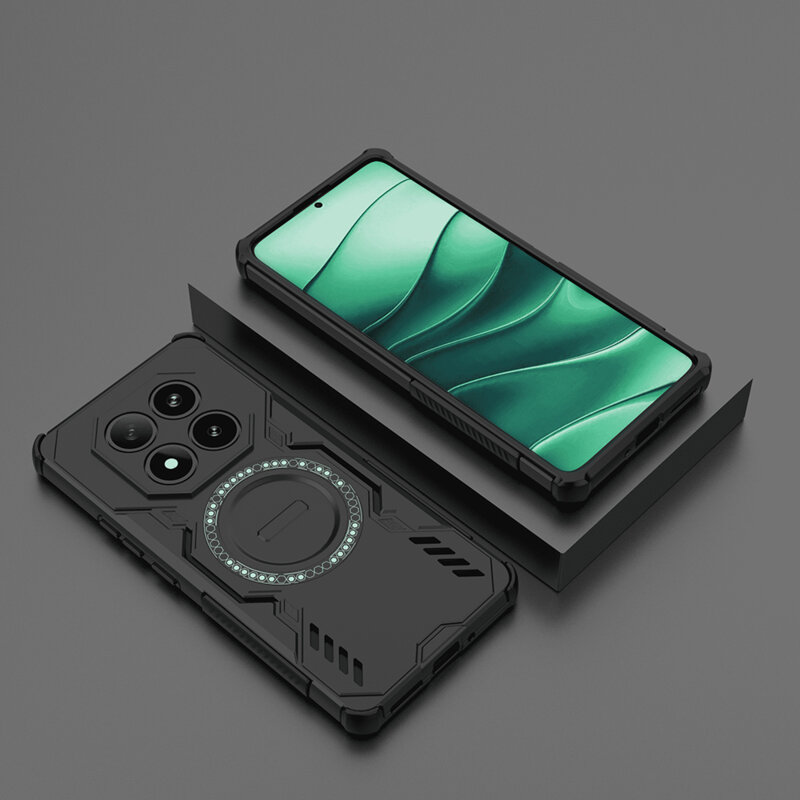 Husa Xiaomi Redmi Note 14 Pro 4G Techsuit ArmorMag Case, negru