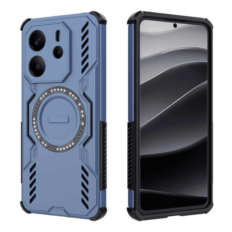 Husa Xiaomi Redmi Note 14 4G (Regional) Techsuit ArmorMag Case, albastru