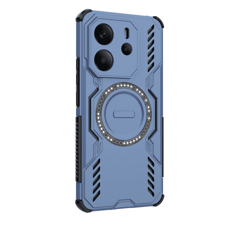 Husa Xiaomi Redmi Note 14 4G (Regional) Techsuit ArmorMag Case, albastru