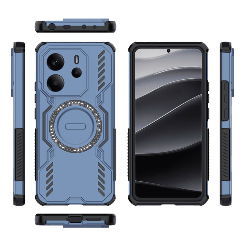 Husa Xiaomi Redmi Note 14 4G (Regional) Techsuit ArmorMag Case, albastru