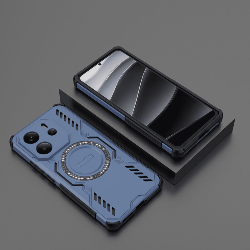 Husa Xiaomi Redmi Note 14 4G (Regional) Techsuit ArmorMag Case, albastru