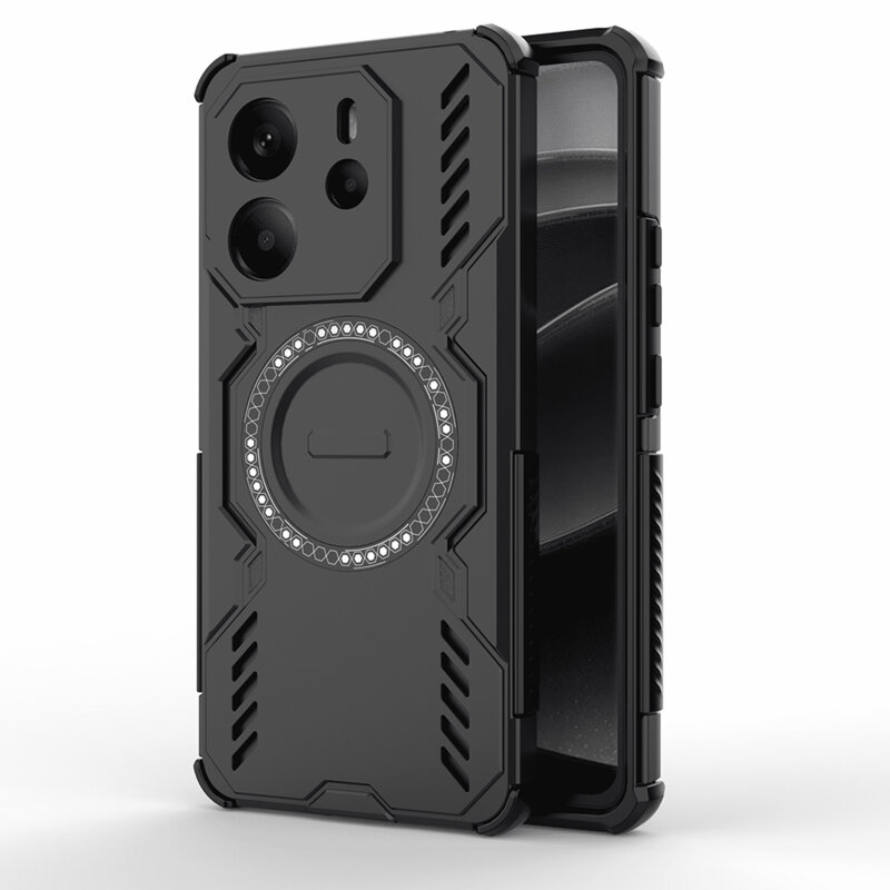 Husa Xiaomi Redmi Note 14 4G (Regional) Techsuit ArmorMag Case, negru