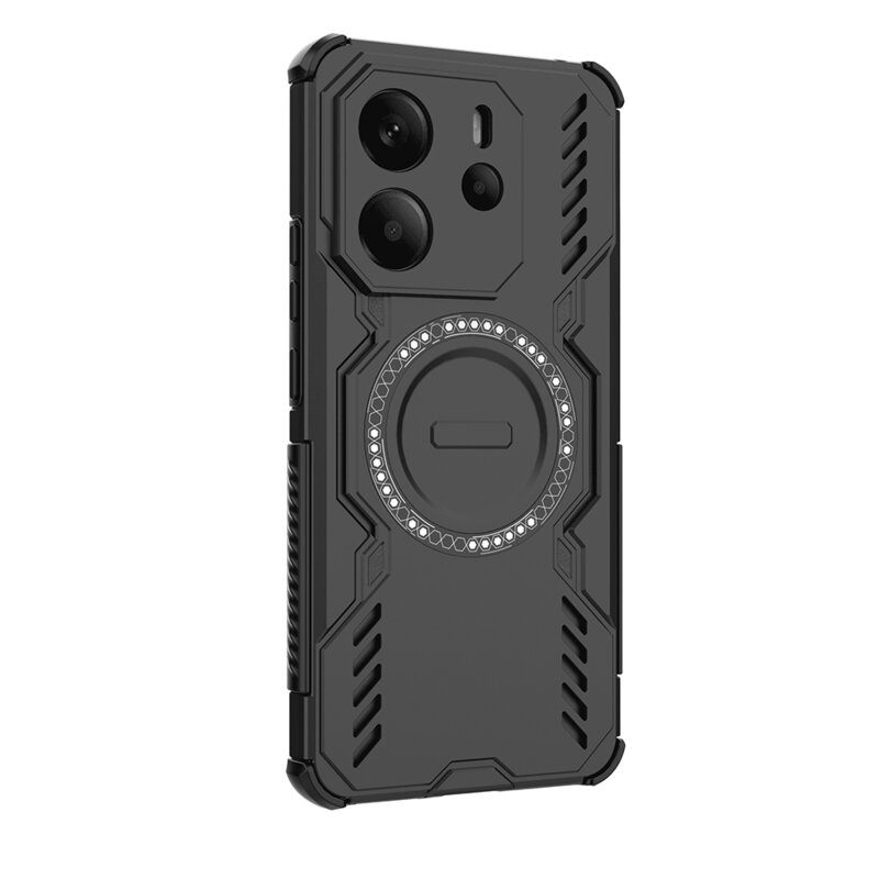 Husa Xiaomi Redmi Note 14 4G (Regional) Techsuit ArmorMag Case, negru