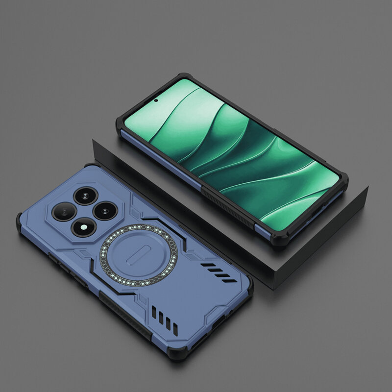 Husa Xiaomi Redmi Note 14 Pro 5G Techsuit ArmorMag Case, albastru