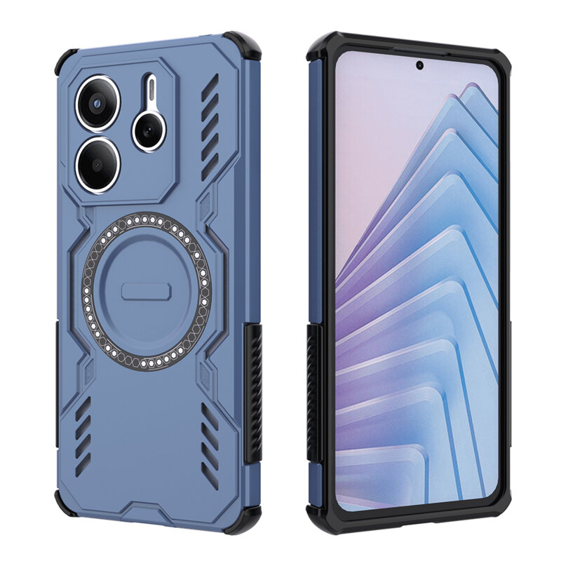 Husa Xiaomi Redmi Note 14 5G Techsuit ArmorMag Case, albastru
