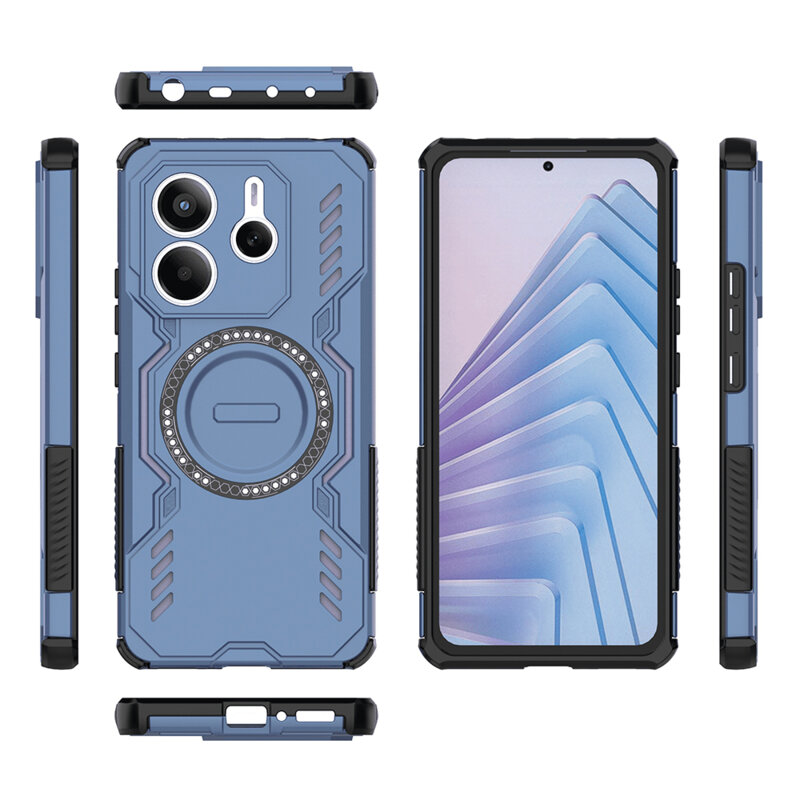 Husa Xiaomi Redmi Note 14 5G Techsuit ArmorMag Case, albastru