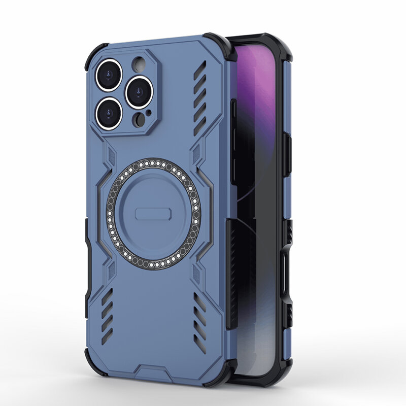 Husa iPhone 16 Pro Techsuit ArmorMag Case, albastru