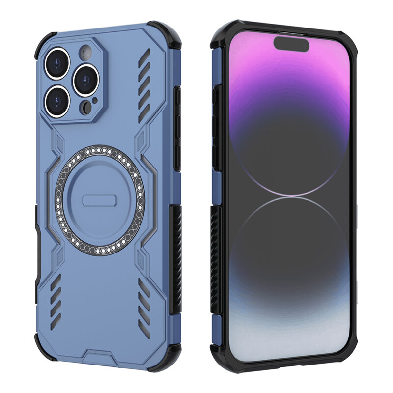 Husa iPhone 16 Pro Techsuit ArmorMag Case, albastru