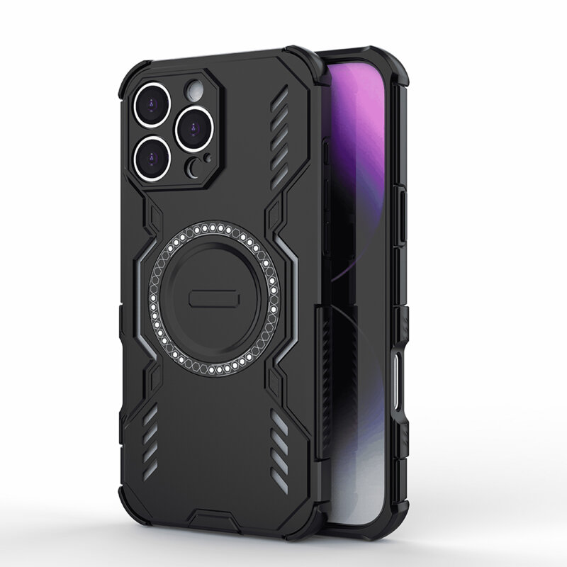 Husa iPhone 16 Pro Techsuit ArmorMag Case, negru