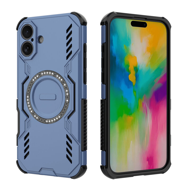Husa iPhone 16 Plus Techsuit ArmorMag Case, albastru