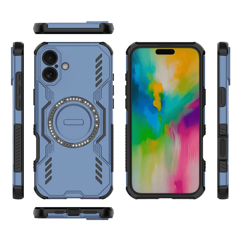 Husa iPhone 16 Plus Techsuit ArmorMag Case, albastru