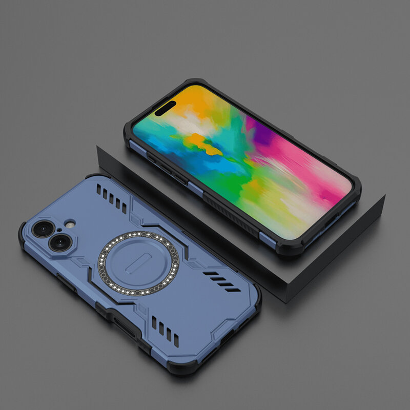 Husa iPhone 16 Plus Techsuit ArmorMag Case, albastru