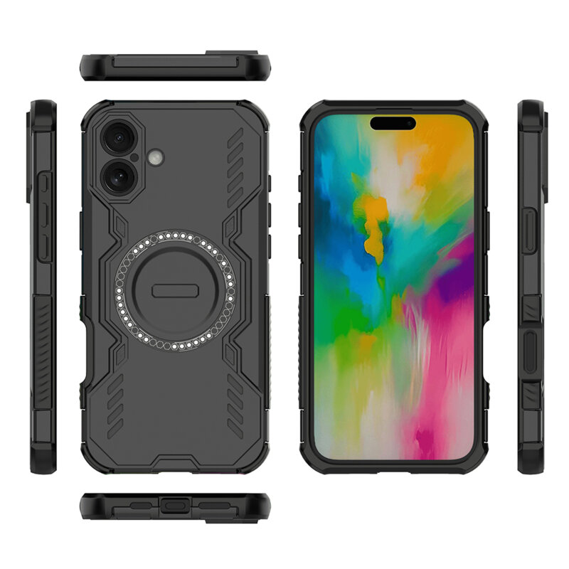Husa iPhone 16 Plus Techsuit ArmorMag Case, negru