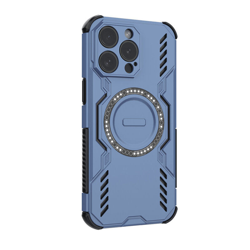 Husa iPhone 15 Pro Techsuit ArmorMag Case, albastru