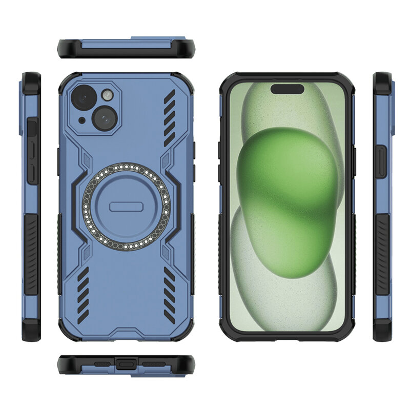 Husa iPhone 15 Techsuit ArmorMag Case, albastru