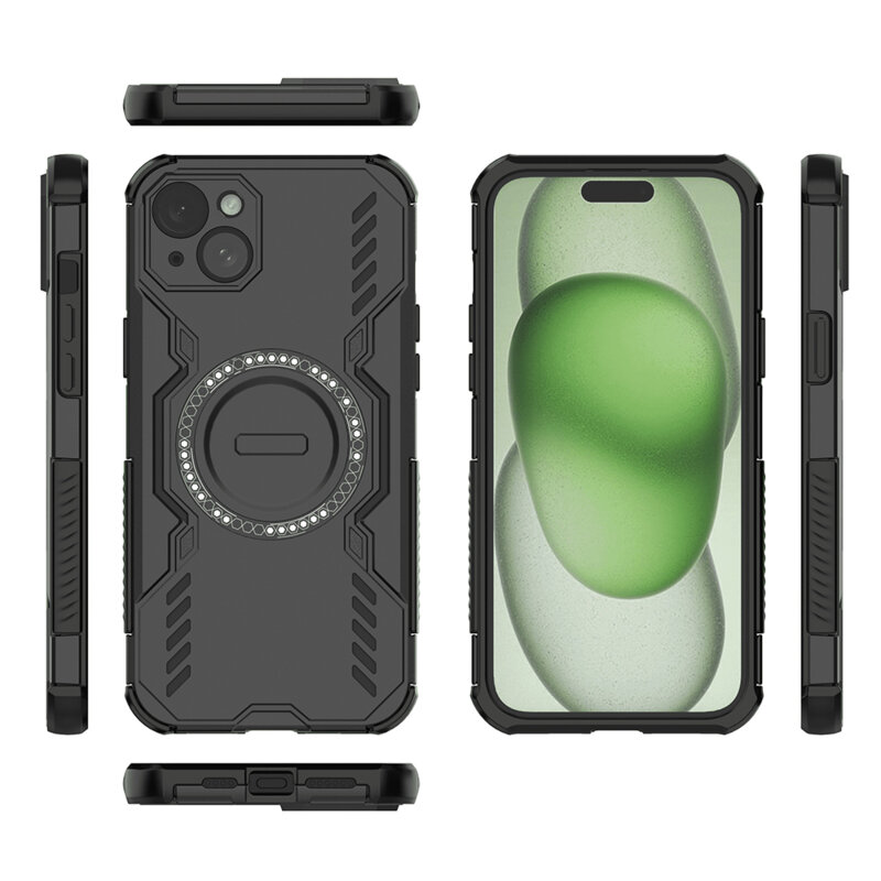 Husa iPhone 15 Techsuit ArmorMag Case, negru