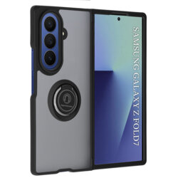 Husa Samsung Galaxy Z Fold7 Techsuit Glinth cu inel suport stand magnetic, negru