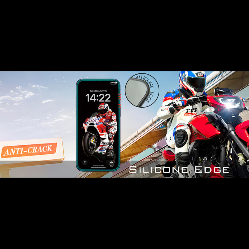 Folie sticla iPhone 17 Pro Max ANANK 3D Anti-crack 5X Reinforced Screen Protector, negru