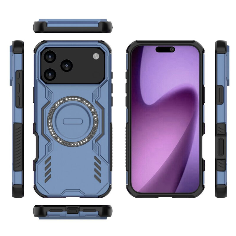Husa iPhone 17 Pro Max Techsuit ArmorMag Case, albastru