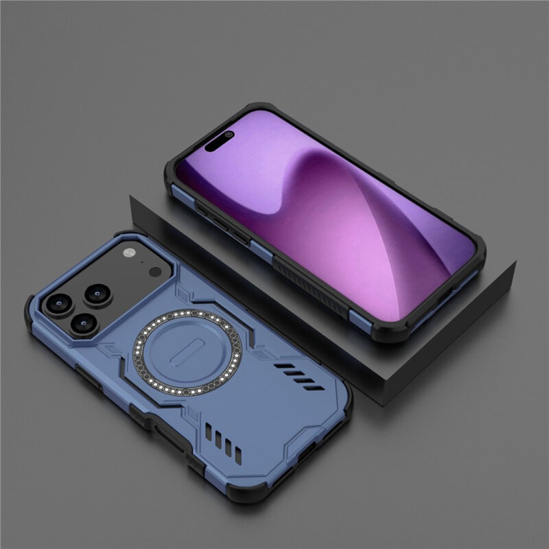 Husa iPhone 17 Pro Max Techsuit ArmorMag Case, albastru
