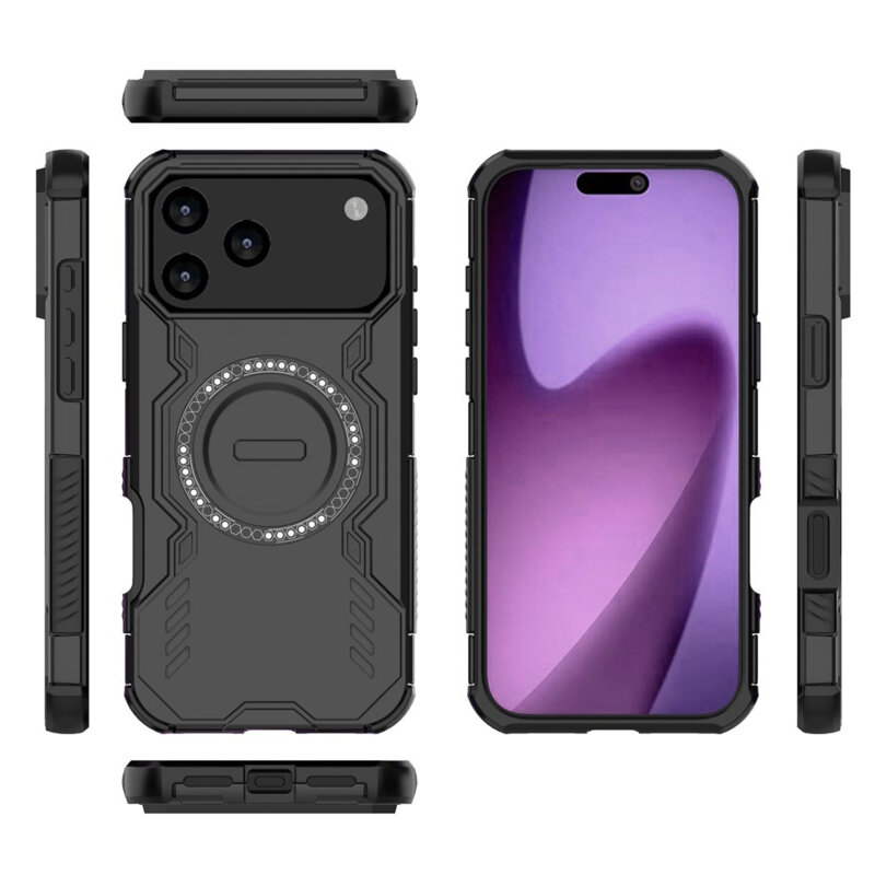 Husa iPhone 17 Pro Max Techsuit ArmorMag Case, negru