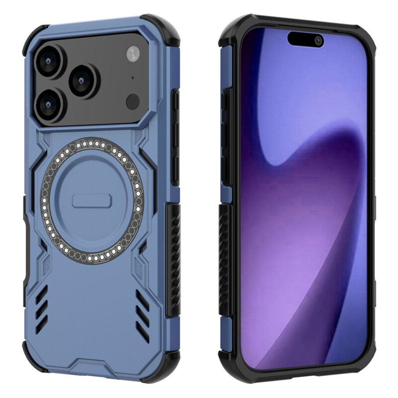 Husa iPhone 17 Pro Techsuit ArmorMag Case, albastru