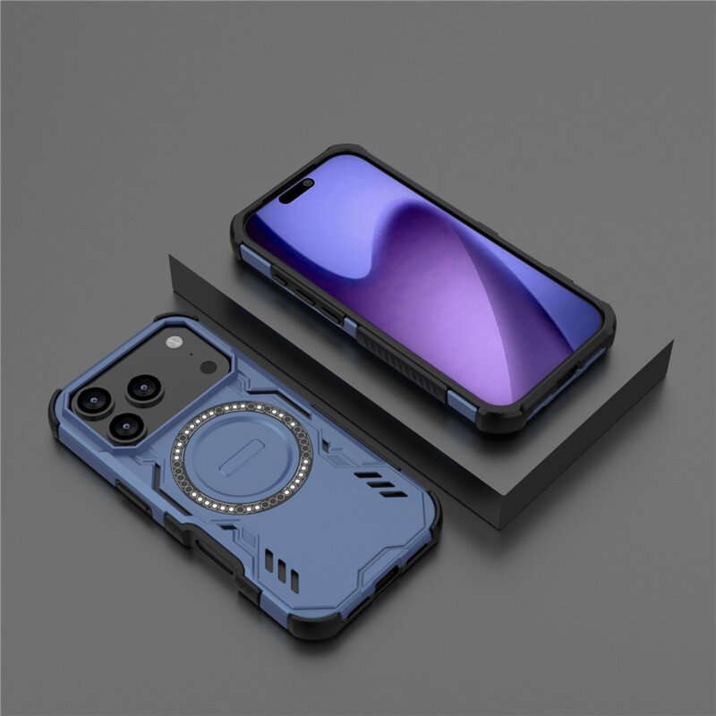 Husa iPhone 17 Pro Techsuit ArmorMag Case, albastru