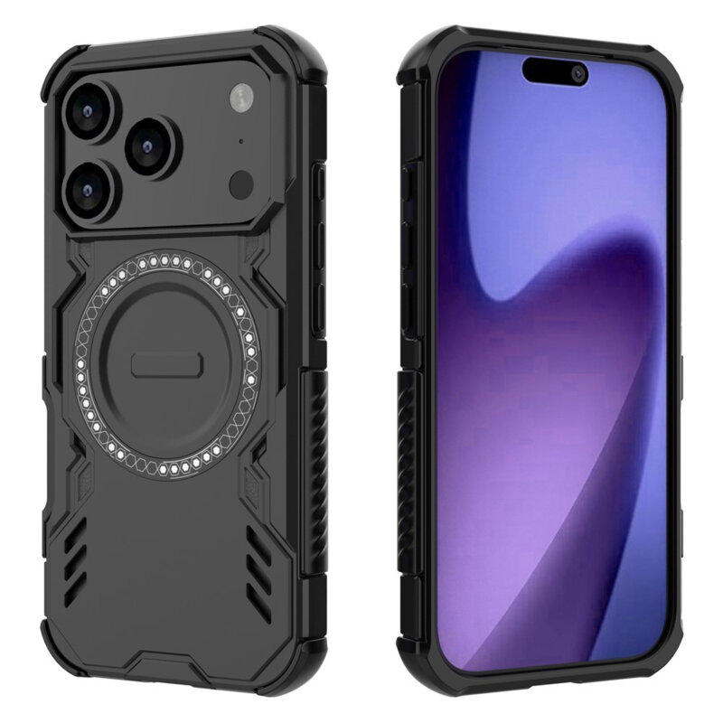 Husa iPhone 17 Pro Techsuit ArmorMag Case, negru