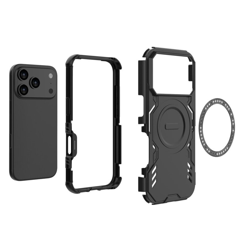 Husa iPhone 17 Pro Techsuit ArmorMag Case, negru