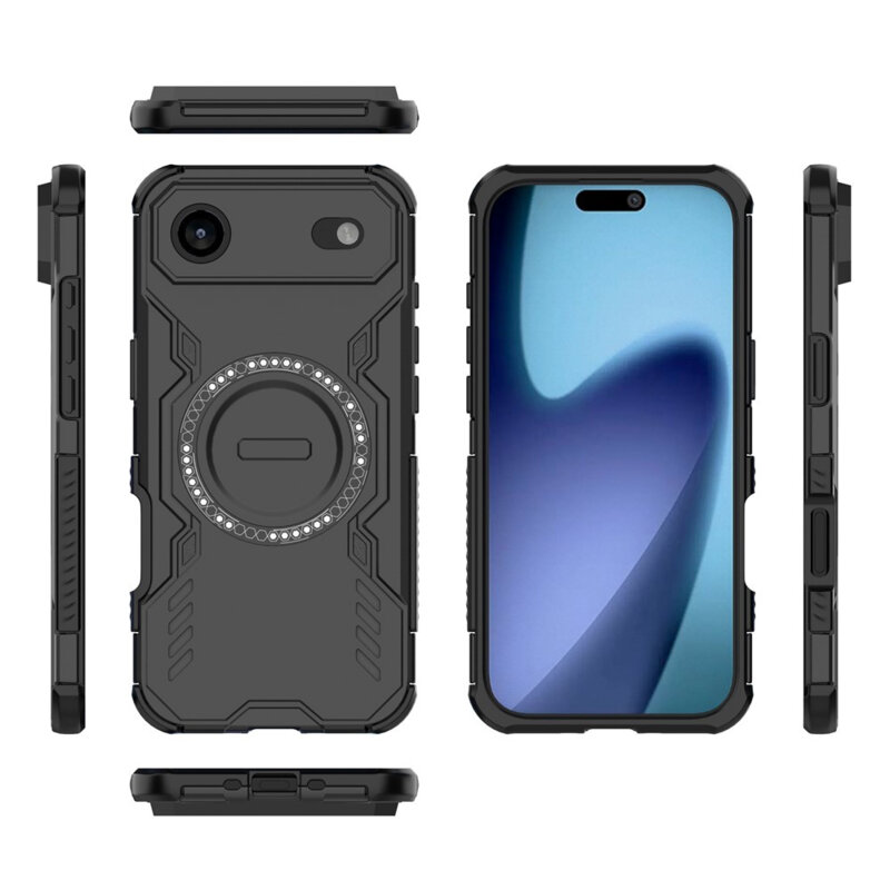 Husa iPhone 17 Air Techsuit ArmorMag Case, negru