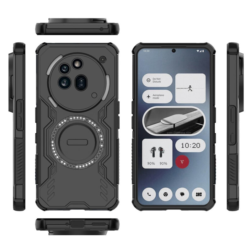 Husa Nothing Phone (3a) Pro Techsuit ArmorMag Case, negru