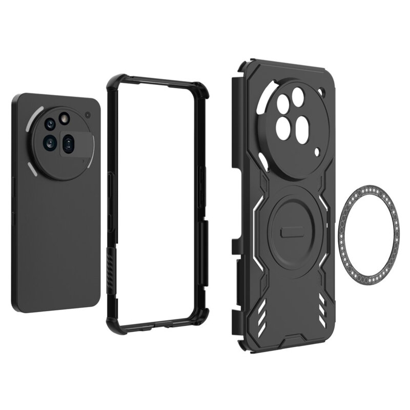 Husa Nothing Phone (3a) Pro Techsuit ArmorMag Case, negru
