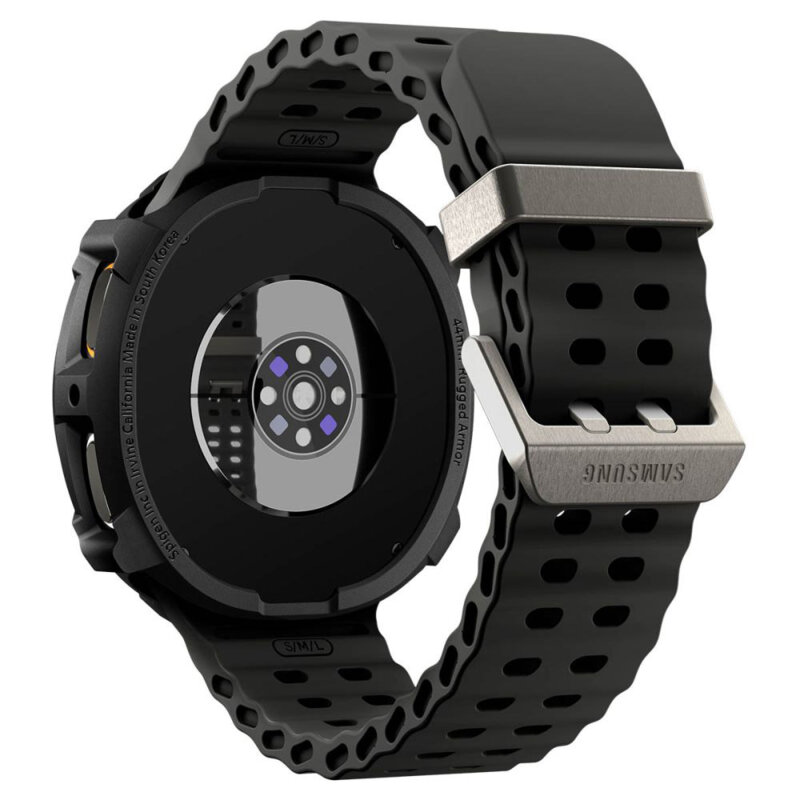 Husa Samsung Galaxy Watch8 44mm Spigen Rugged Armor, negru