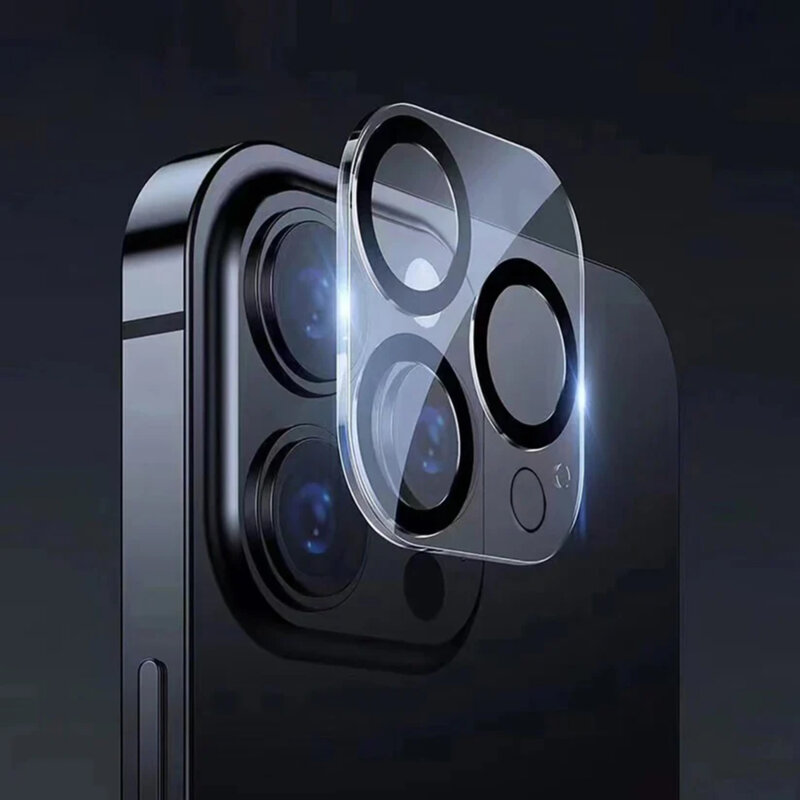 Folie iPhone 16 ANANK Camera Guard, negru/transparenta
