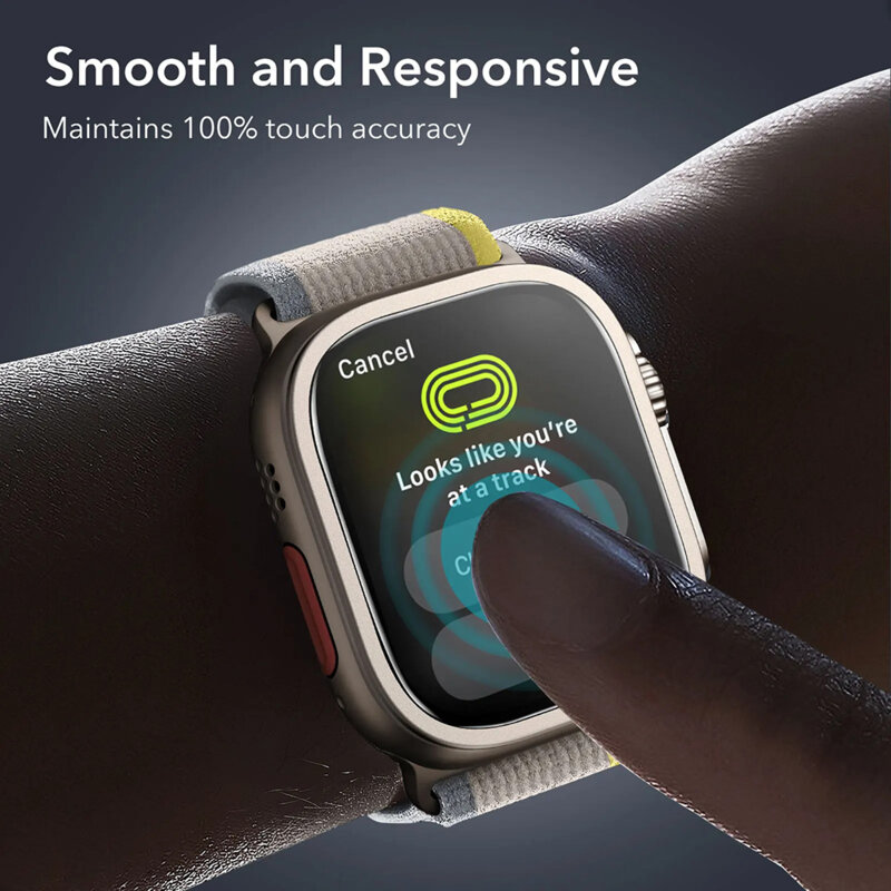 [Pachet 2x] Folie Apple Watch Ultra 3 ESR Armorite, titanium