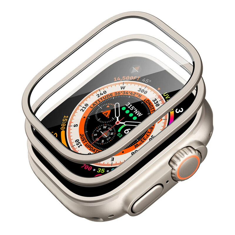 [Pachet 2x] Folie Apple Watch Ultra 2 ESR Armorite, titanium