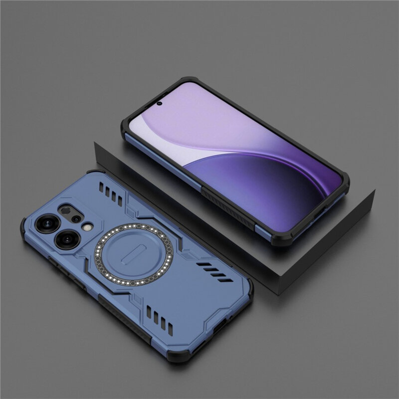 Husa Oppo Reno14 Techsuit ArmorMag Case, albastru