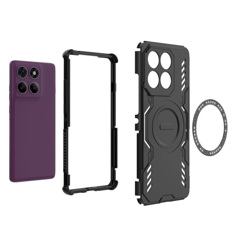 Husa Motorola Edge 60 Pro Techsuit ArmorMag Case, negru