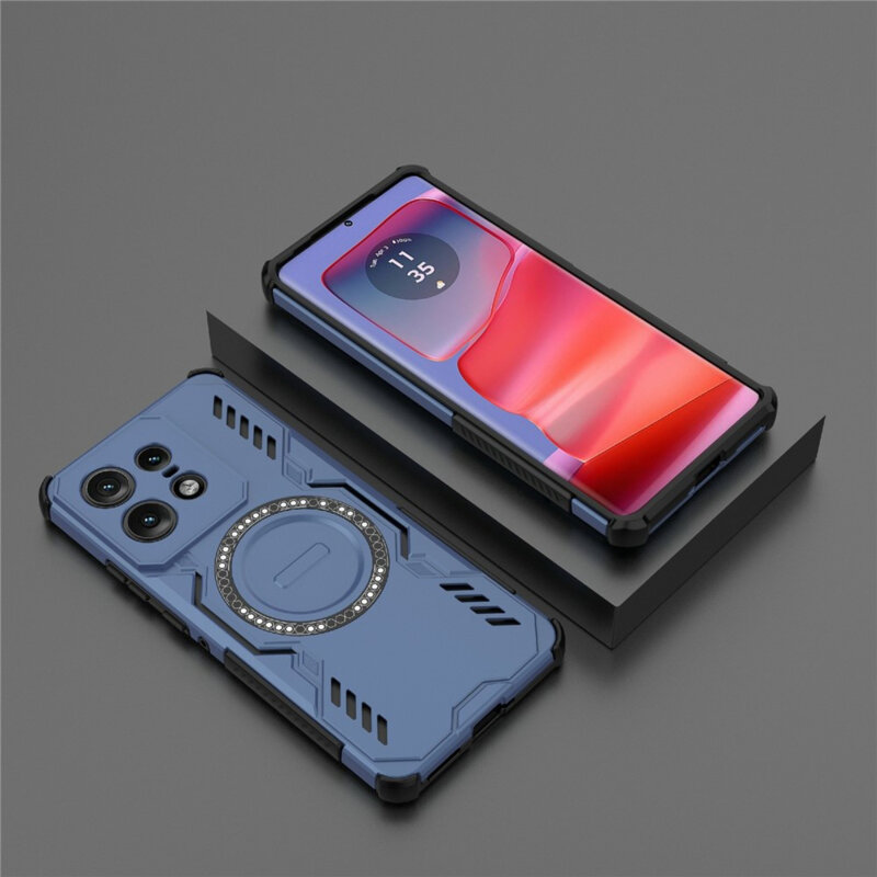 Husa Motorola Edge 50 Pro Techsuit ArmorMag Case, albastru