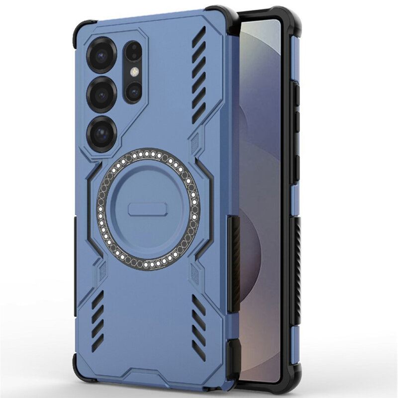 Husa Samsung Galaxy S25 Ultra Techsuit ArmorMag Case, albastru