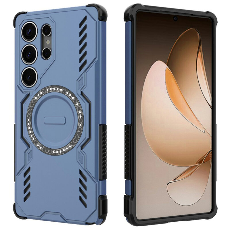 Husa Samsung Galaxy S25 Ultra Techsuit ArmorMag Case, albastru